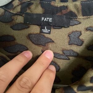 Fate Green and Black Patterned Shirt